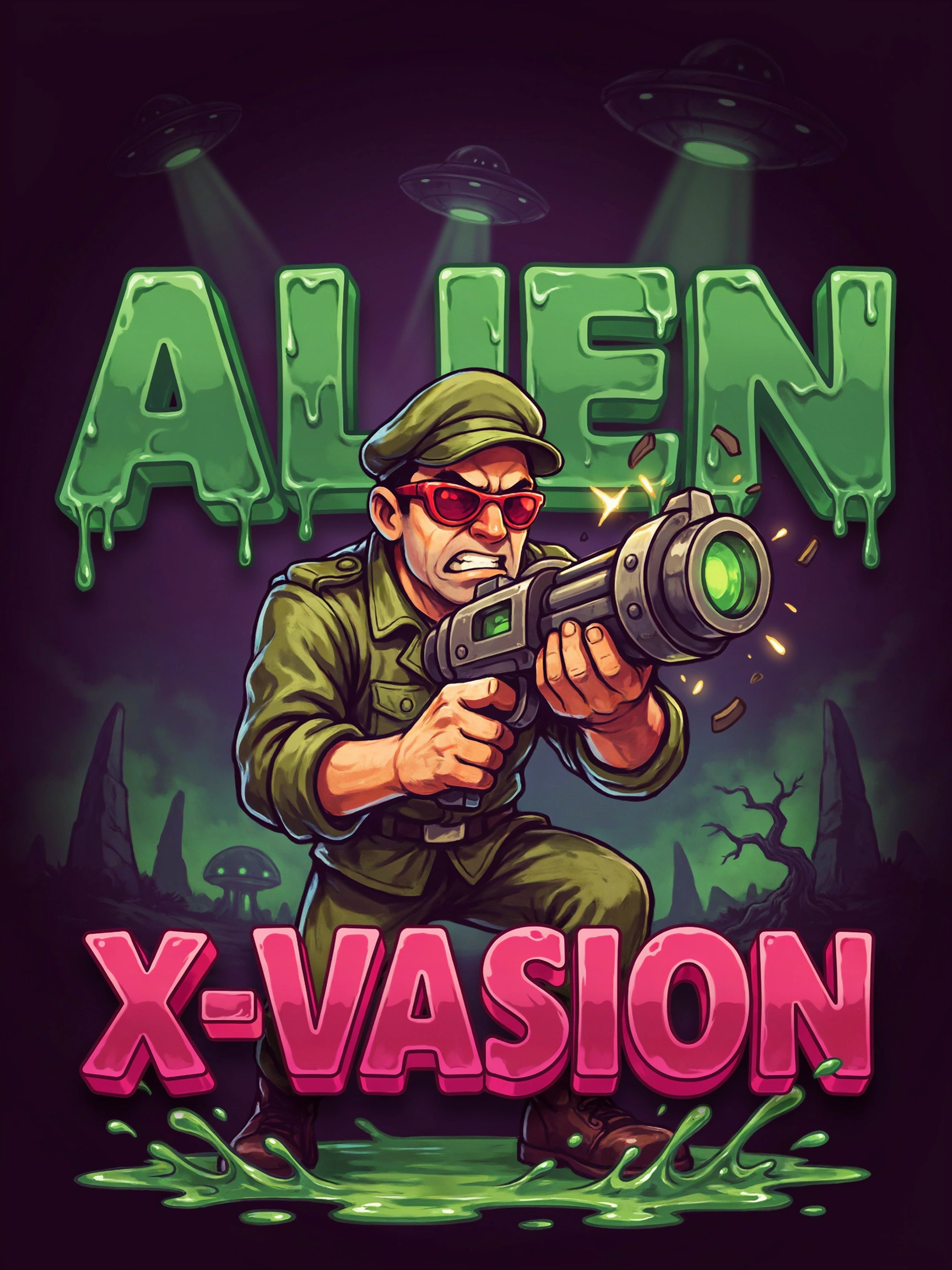 Alien X-Vasion pokie screenshot